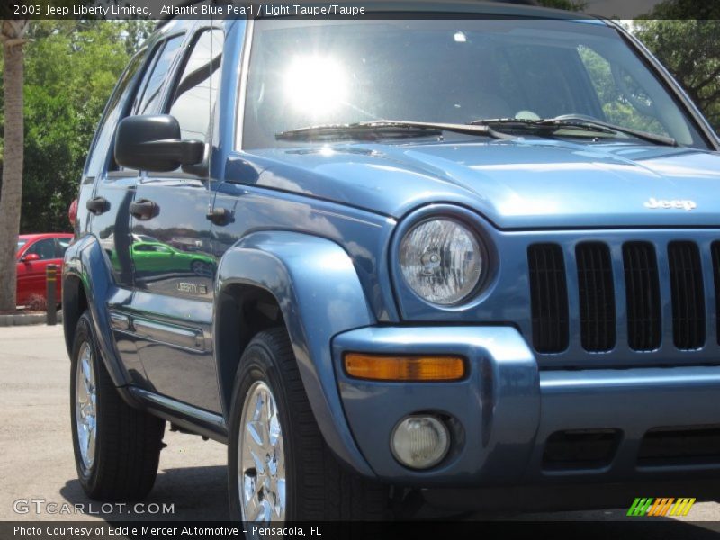 Atlantic Blue Pearl / Light Taupe/Taupe 2003 Jeep Liberty Limited