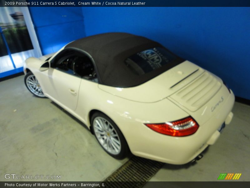 Cream White / Cocoa Natural Leather 2009 Porsche 911 Carrera S Cabriolet