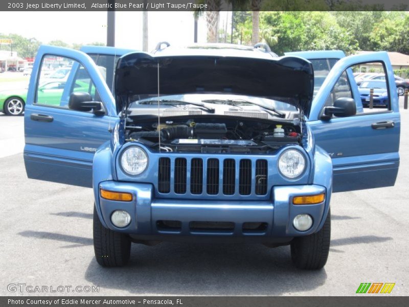 Atlantic Blue Pearl / Light Taupe/Taupe 2003 Jeep Liberty Limited