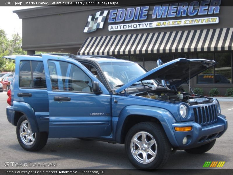 Atlantic Blue Pearl / Light Taupe/Taupe 2003 Jeep Liberty Limited