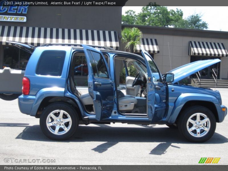 Atlantic Blue Pearl / Light Taupe/Taupe 2003 Jeep Liberty Limited