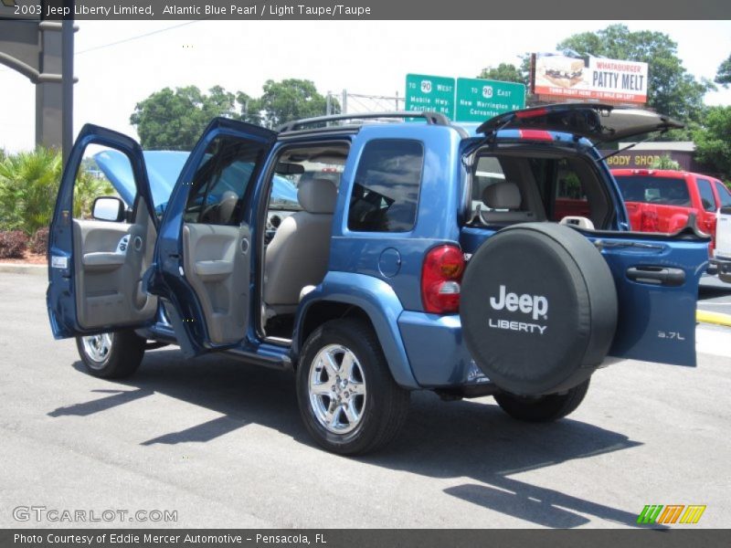 Atlantic Blue Pearl / Light Taupe/Taupe 2003 Jeep Liberty Limited