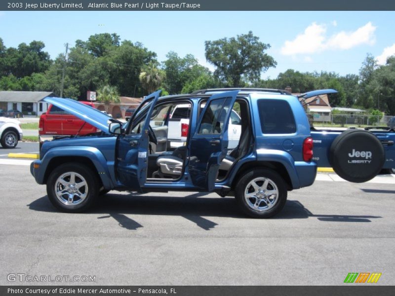 Atlantic Blue Pearl / Light Taupe/Taupe 2003 Jeep Liberty Limited