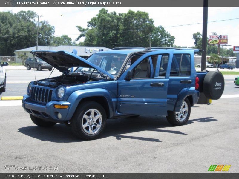 Atlantic Blue Pearl / Light Taupe/Taupe 2003 Jeep Liberty Limited
