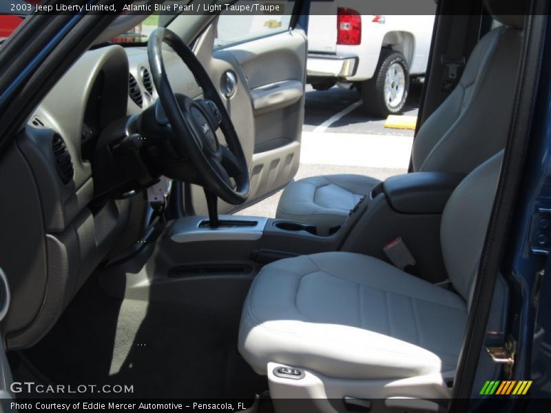 Atlantic Blue Pearl / Light Taupe/Taupe 2003 Jeep Liberty Limited