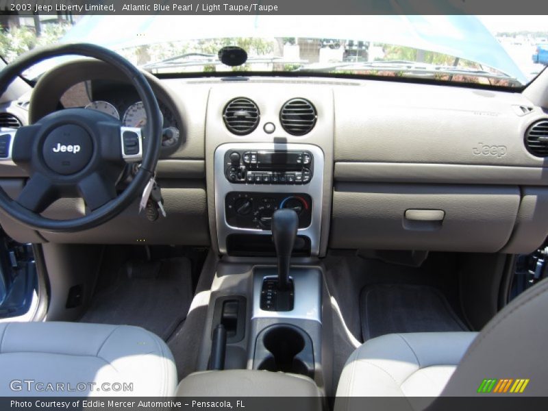 Atlantic Blue Pearl / Light Taupe/Taupe 2003 Jeep Liberty Limited