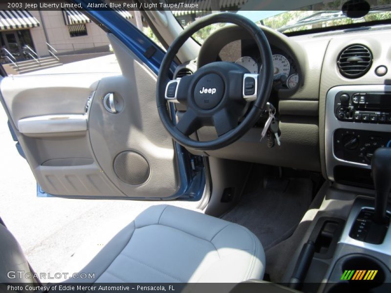Atlantic Blue Pearl / Light Taupe/Taupe 2003 Jeep Liberty Limited