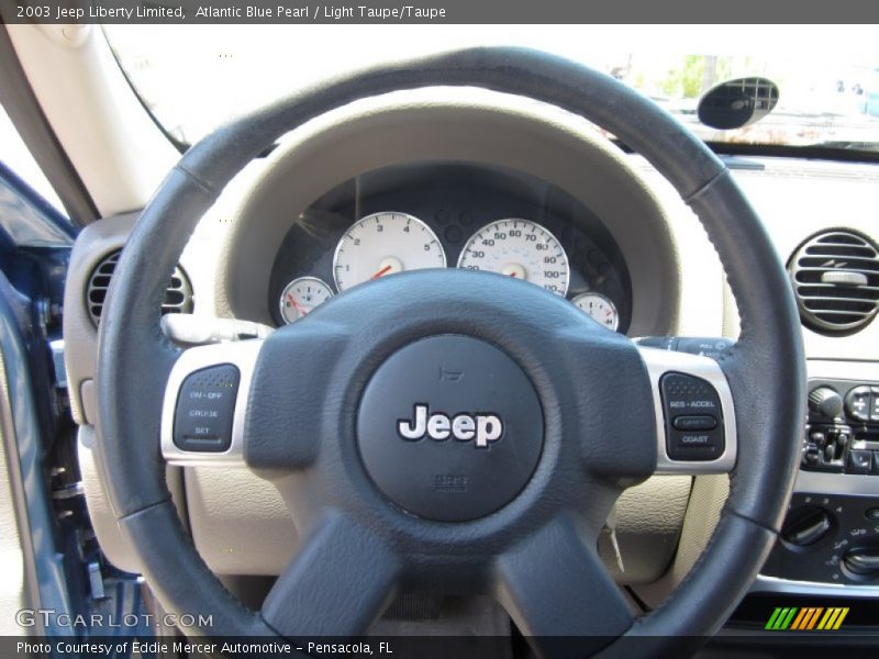 Atlantic Blue Pearl / Light Taupe/Taupe 2003 Jeep Liberty Limited