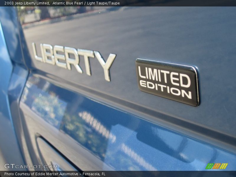 Atlantic Blue Pearl / Light Taupe/Taupe 2003 Jeep Liberty Limited
