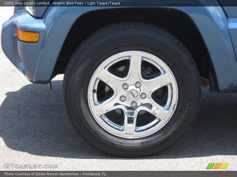 Atlantic Blue Pearl / Light Taupe/Taupe 2003 Jeep Liberty Limited