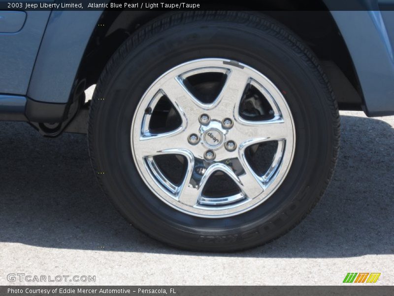 Atlantic Blue Pearl / Light Taupe/Taupe 2003 Jeep Liberty Limited