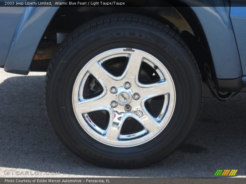 Atlantic Blue Pearl / Light Taupe/Taupe 2003 Jeep Liberty Limited