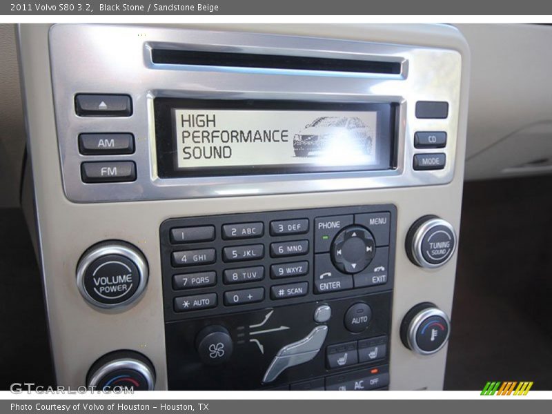 Black Stone / Sandstone Beige 2011 Volvo S80 3.2