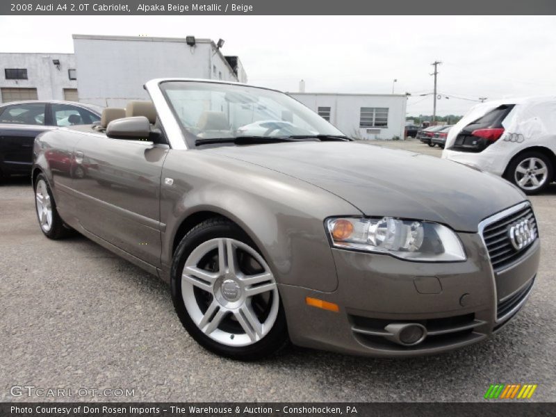 Alpaka Beige Metallic / Beige 2008 Audi A4 2.0T Cabriolet