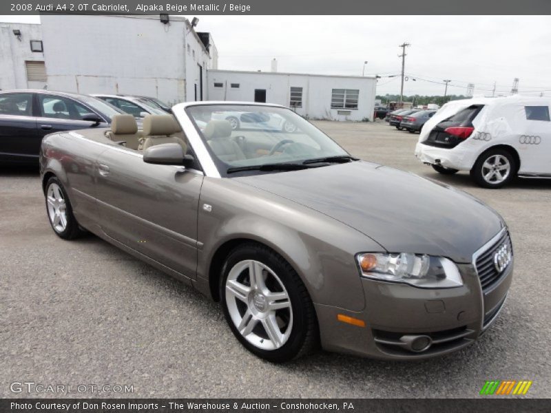 Alpaka Beige Metallic / Beige 2008 Audi A4 2.0T Cabriolet