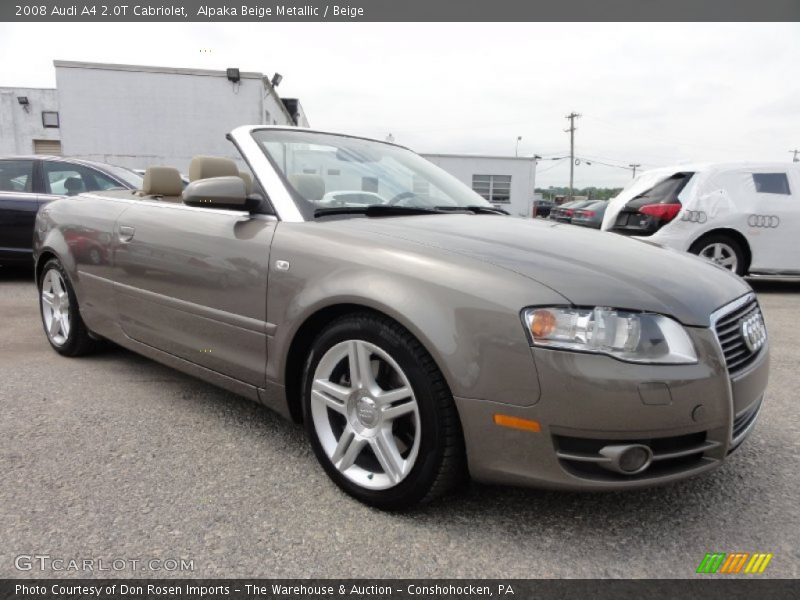 Alpaka Beige Metallic / Beige 2008 Audi A4 2.0T Cabriolet