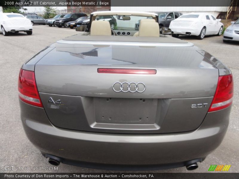 Alpaka Beige Metallic / Beige 2008 Audi A4 2.0T Cabriolet