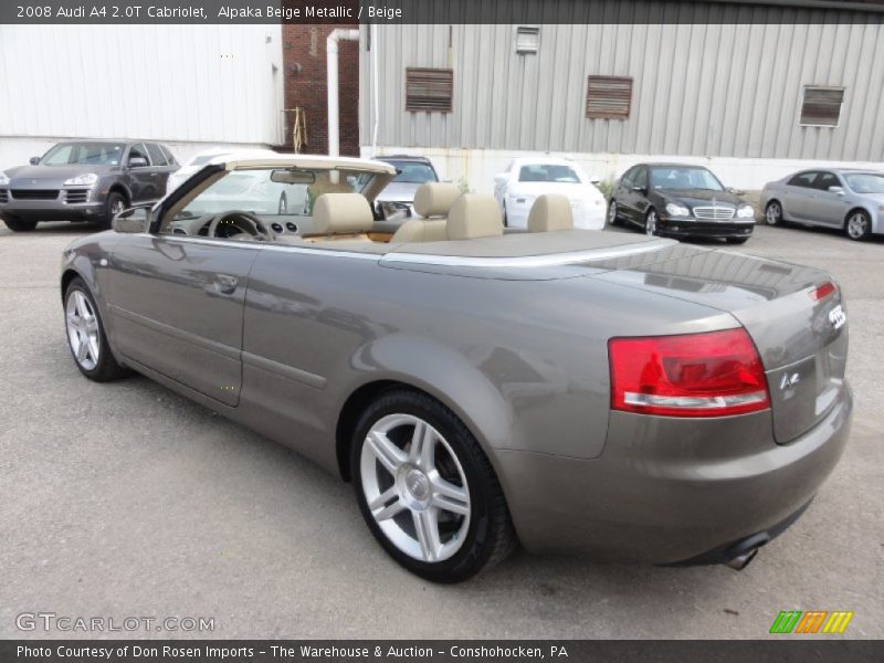 Alpaka Beige Metallic / Beige 2008 Audi A4 2.0T Cabriolet