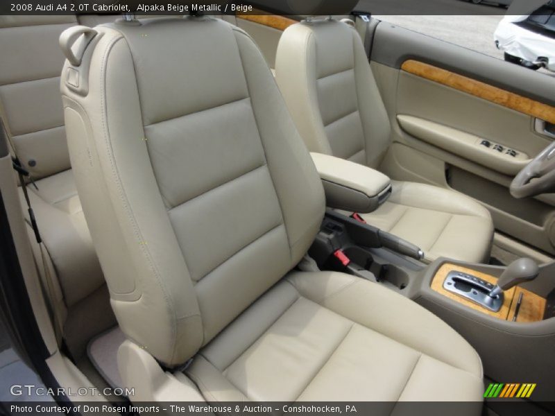 Alpaka Beige Metallic / Beige 2008 Audi A4 2.0T Cabriolet