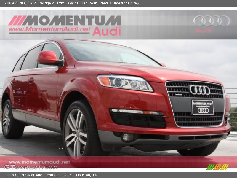 Garnet Red Pearl Effect / Limestone Grey 2009 Audi Q7 4.2 Prestige quattro