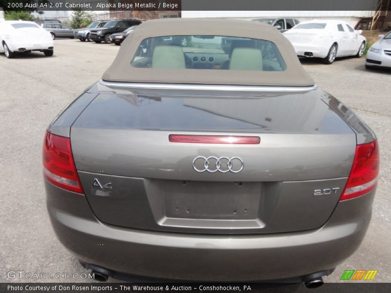 Alpaka Beige Metallic / Beige 2008 Audi A4 2.0T Cabriolet