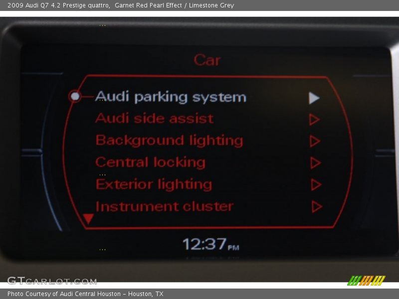 Garnet Red Pearl Effect / Limestone Grey 2009 Audi Q7 4.2 Prestige quattro