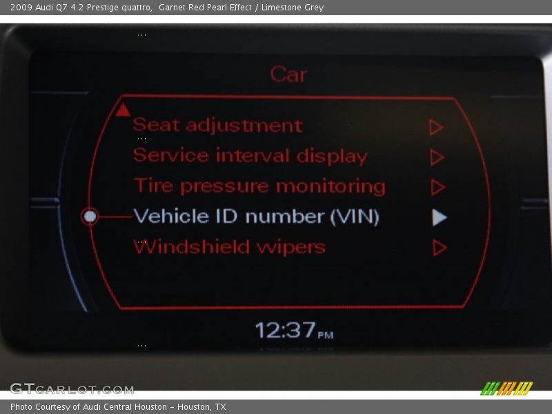 Garnet Red Pearl Effect / Limestone Grey 2009 Audi Q7 4.2 Prestige quattro