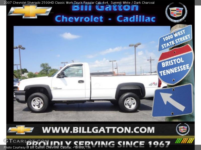 Summit White / Dark Charcoal 2007 Chevrolet Silverado 2500HD Classic Work Truck Regular Cab 4x4