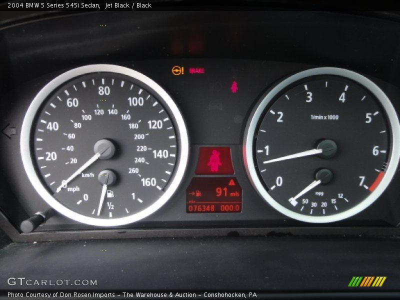 Jet Black / Black 2004 BMW 5 Series 545i Sedan