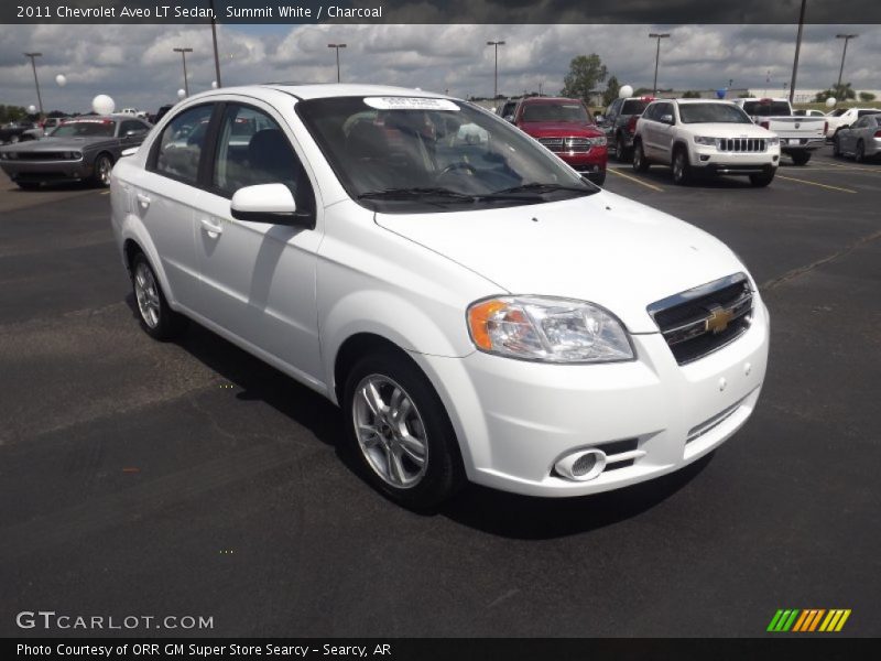 Summit White / Charcoal 2011 Chevrolet Aveo LT Sedan
