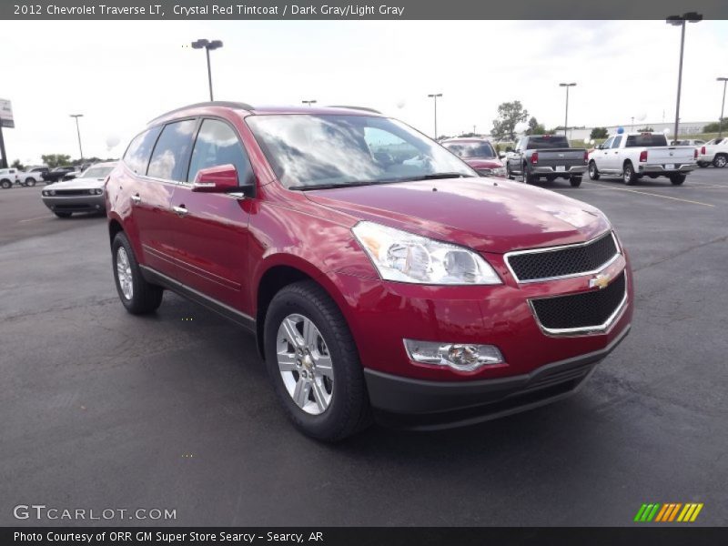 Crystal Red Tintcoat / Dark Gray/Light Gray 2012 Chevrolet Traverse LT