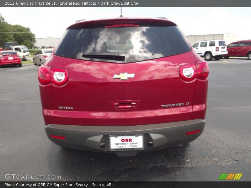 Crystal Red Tintcoat / Dark Gray/Light Gray 2012 Chevrolet Traverse LT