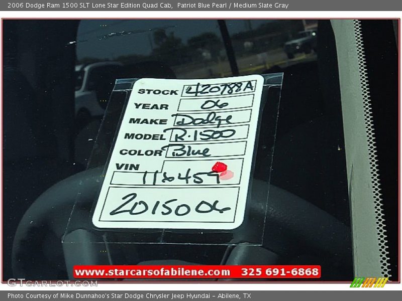 Patriot Blue Pearl / Medium Slate Gray 2006 Dodge Ram 1500 SLT Lone Star Edition Quad Cab