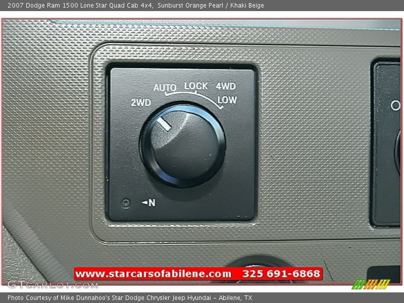Sunburst Orange Pearl / Khaki Beige 2007 Dodge Ram 1500 Lone Star Quad Cab 4x4