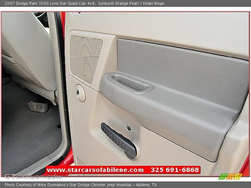 Sunburst Orange Pearl / Khaki Beige 2007 Dodge Ram 1500 Lone Star Quad Cab 4x4