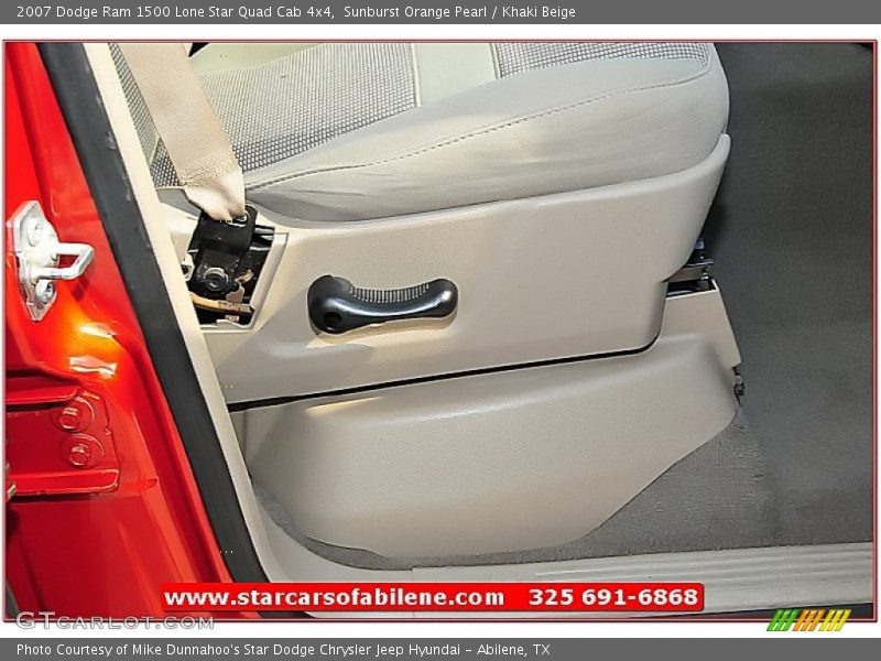 Sunburst Orange Pearl / Khaki Beige 2007 Dodge Ram 1500 Lone Star Quad Cab 4x4