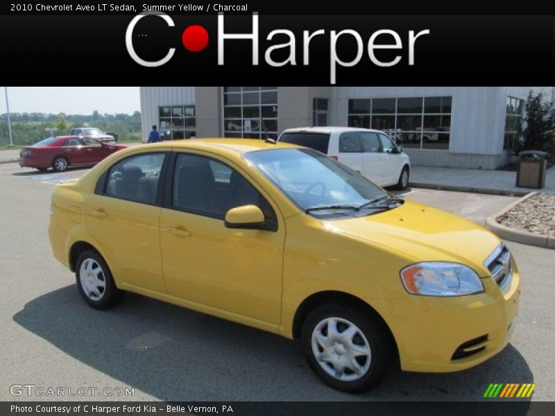 Summer Yellow / Charcoal 2010 Chevrolet Aveo LT Sedan