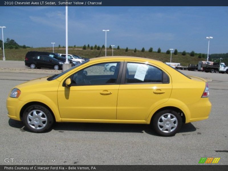 Summer Yellow / Charcoal 2010 Chevrolet Aveo LT Sedan