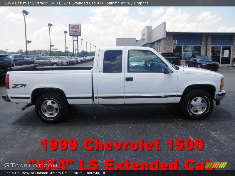 Summit White / Graphite 1999 Chevrolet Silverado 1500 LS Z71 Extended Cab 4x4