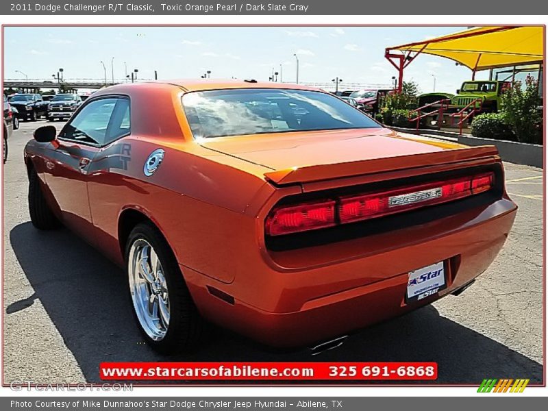 Toxic Orange Pearl / Dark Slate Gray 2011 Dodge Challenger R/T Classic