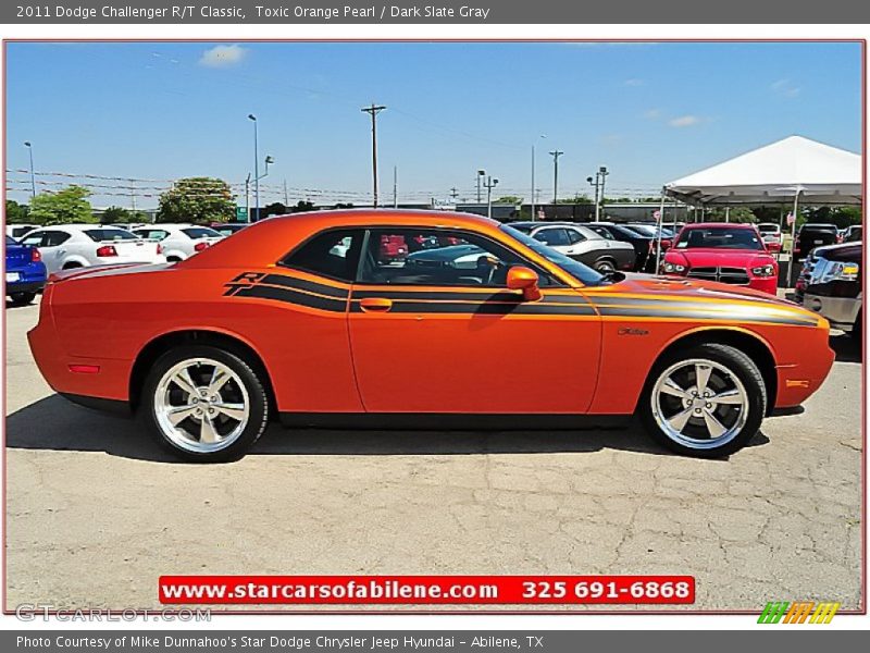 Toxic Orange Pearl / Dark Slate Gray 2011 Dodge Challenger R/T Classic