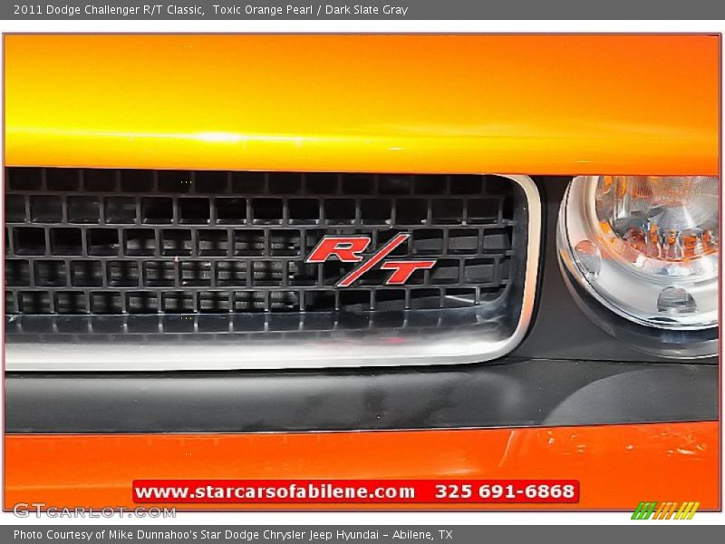 Toxic Orange Pearl / Dark Slate Gray 2011 Dodge Challenger R/T Classic