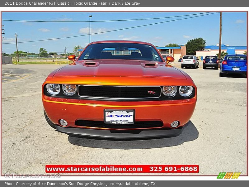 Toxic Orange Pearl / Dark Slate Gray 2011 Dodge Challenger R/T Classic