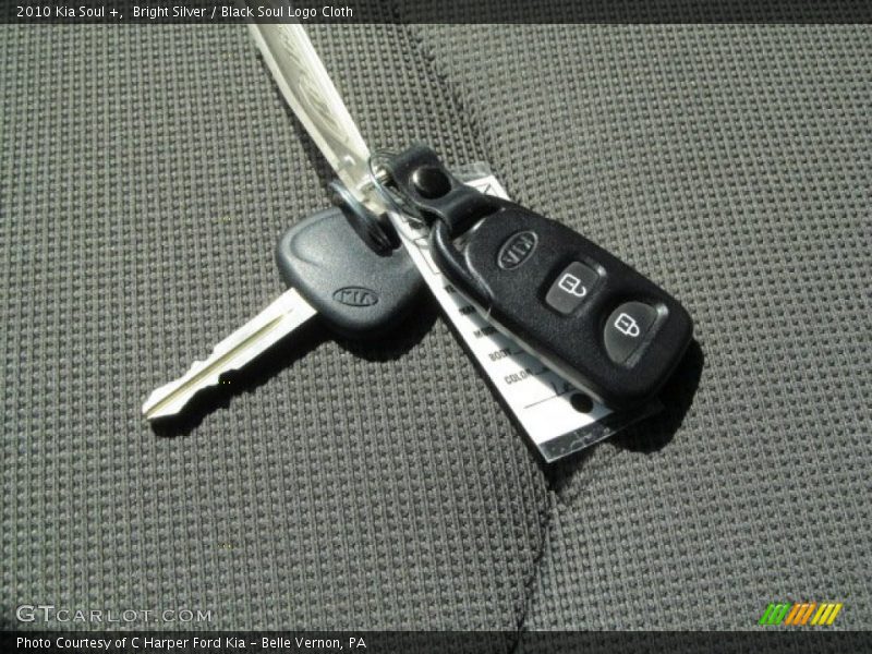 Bright Silver / Black Soul Logo Cloth 2010 Kia Soul +