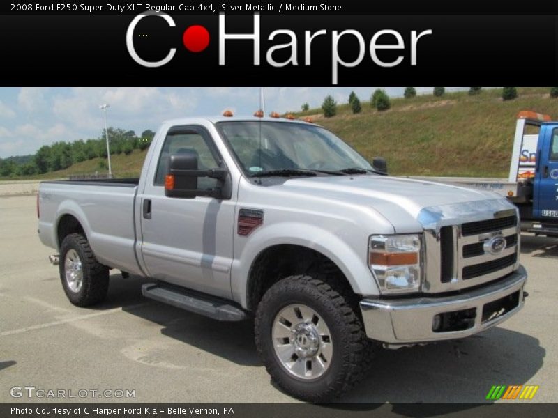 Silver Metallic / Medium Stone 2008 Ford F250 Super Duty XLT Regular Cab 4x4