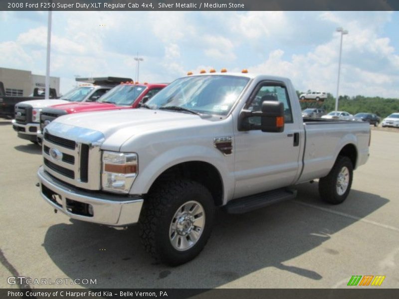 Silver Metallic / Medium Stone 2008 Ford F250 Super Duty XLT Regular Cab 4x4