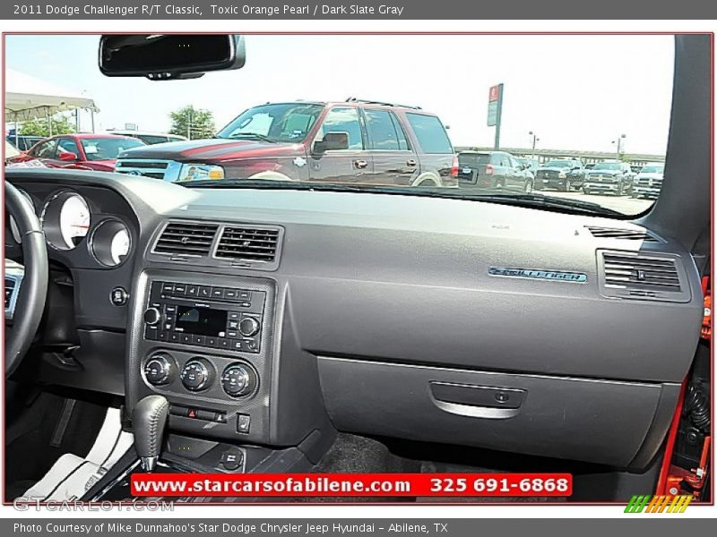 Toxic Orange Pearl / Dark Slate Gray 2011 Dodge Challenger R/T Classic
