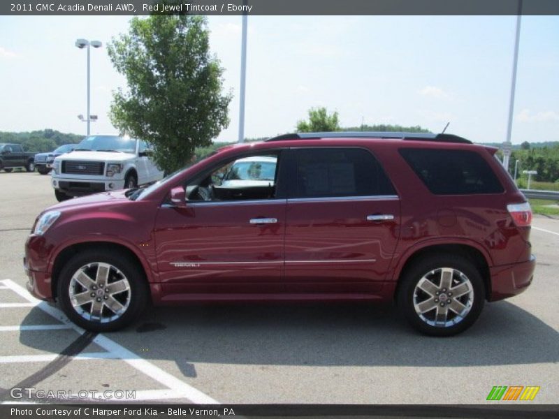 Red Jewel Tintcoat / Ebony 2011 GMC Acadia Denali AWD