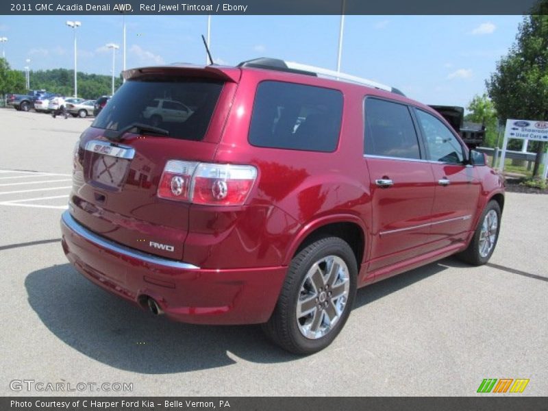 Red Jewel Tintcoat / Ebony 2011 GMC Acadia Denali AWD