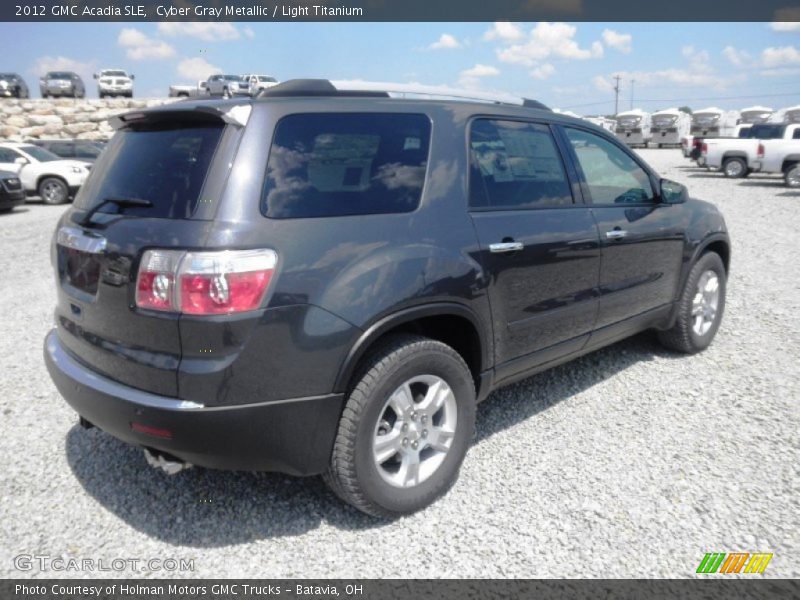 Cyber Gray Metallic / Light Titanium 2012 GMC Acadia SLE